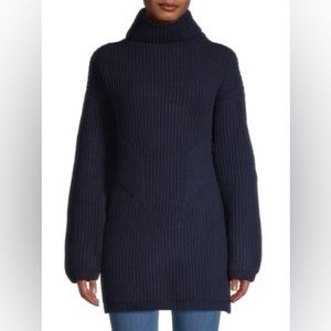 NWT Thakoon Wool Chunky Turtleneck Sweater in Navy Size XS